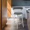 Armen Living Kobe 26" Counter Height Swivel Bar Stool in Brushed Stainless Steel Finish and Gray Faux Leather 721535761807 - alternate 9